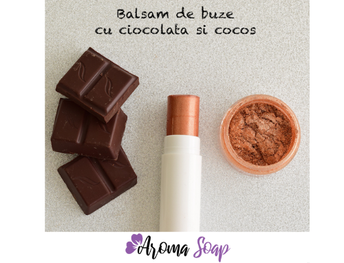 Balsam de buze cu ciocolată și cocos
